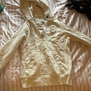 Abercrombie & Fitch Cream colored Sweater with hood
